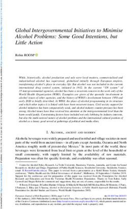 Global Intergovernmental Initiatives to Minimise Alcohol Problems: Some Good Intentions, but Little Action