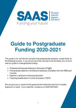 Guide to Postgraduate Funding 2020-2021 - SAAS