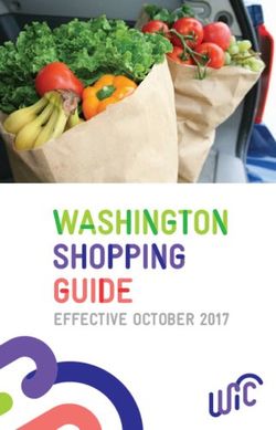 WIC - Washington Shopping Guide Effective October 2017