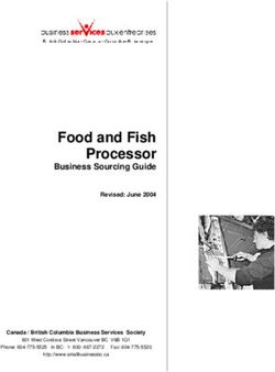Food and Fish Processor - Business Sourcing Guide Revised: June 2004