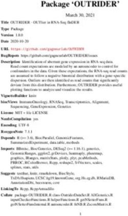 Package 'OUTRIDER' March 30, 2021 - Bioconductor