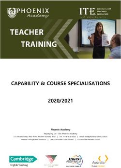 CAPABILITY & COURSE SPECIALISATIONS 2020/2021