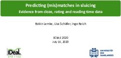 Predic ng (mis)matches in sluicing - Evidence from cloze, ra ng and reading me data - Universit&eacute; de Paris