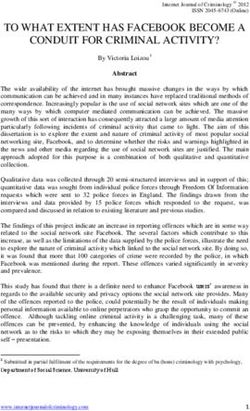 TO WHAT EXTENT HAS FACEBOOK BECOME A CONDUIT FOR CRIMINAL ACTIVITY?