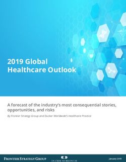 2019 Global Healthcare Outlook - A forecast of the industry's most consequential stories, opportunities, and risks - Morning Consult