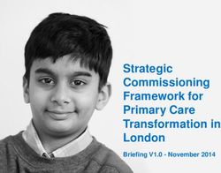 Strategic Commissioning Framework for Primary Care Transformation in London - Briefing V1.0 - November 2014