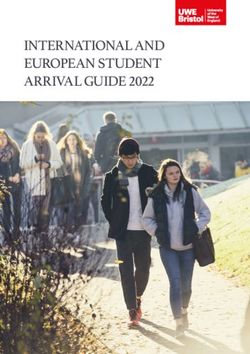 INTERNATIONAL AND EUROPEAN STUDENT ARRIVAL GUIDE 2022 - UWE Bristol