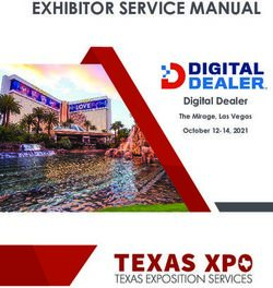EXHIBITOR SERVICE MANUAL - Digital Dealer The Mirage, Las Vegas October 12-14, 2021