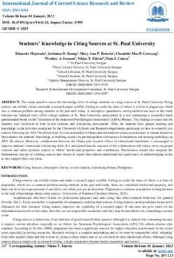 Students' Knowledge in Citing Sources at St. Paul University