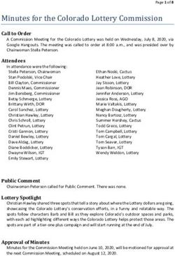 Minutes for the Colorado Lottery Commission