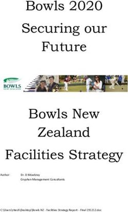 Bowls 2020 Securing our Future Bowls New Zealand Facilities Strategy