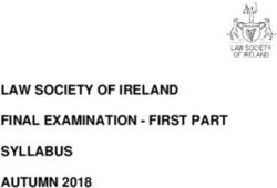 LAW SOCIETY OF IRELAND FINAL EXAMINATION - FIRST PART SYLLABUS AUTUMN 2018 - The Law Society of Ireland