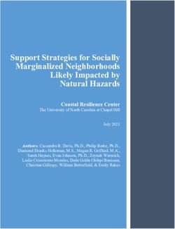 Support Strategies for Socially Marginalized Neighborhoods Natural Hazards Likely Impacted by