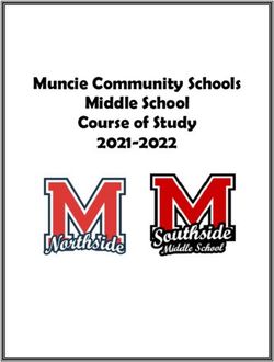 Muncie Community Schools Middle School Course of Study 2021-2022