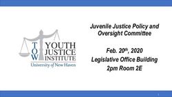 Juvenile Justice Policy and Oversight Committee Legislative Office Building 2pm Room 2E - Feb. 20th, 2020