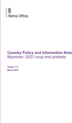 Country Policy and Information Note - Myanmar: 2021 coup and protests Version 1.0 - Gov.uk