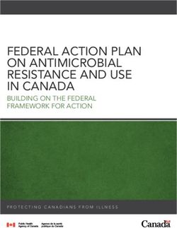 FEDERAL ACTION PLAN ON ANTIMICROBIAL RESISTANCE AND USE IN CANADA - BUILDING ON THE FEDERAL FRAMEWORK FOR ACTION - Health