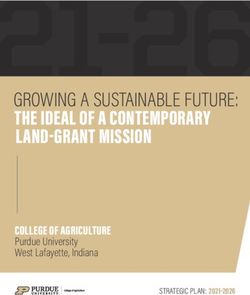 GROWING A SUSTAINABLE FUTURE: THE IDEAL OF A CONTEMPORARY LAND-GRANT MISSION - COLLEGE OF AGRICULTURE