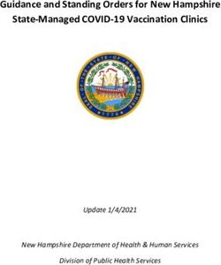 Guidance and Standing Orders for New Hampshire State-Managed COVID-19 Vaccination Clinics - Update 1/4/2021 New Hampshire Department of Health & ...