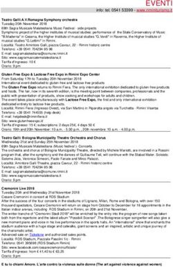 EVENTI info: tel. 0541 53399 - www.riminiturismo.it - Rimini turismo