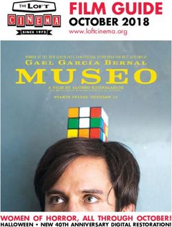 FILM GUIDE OCTOBER 2018 www.loftcinema.org - WOMEN OF HORROR, ALL THROUGH OCTOBER! - The Loft Cinema