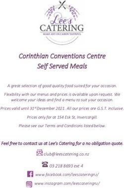 Corinthian Conventions Centre Self Served Meals