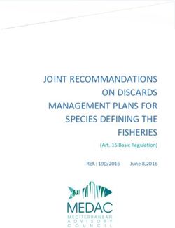 JOINT RECOMMANDATIONS ON DISCARDS MANAGEMENT PLANS FOR SPECIES DEFINING THE FISHERIES - (Art. 15 Basic Regulation) Ref.:190/2016 June8,2016