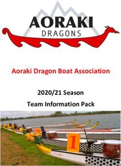 Aoraki Dragon Boat Association 2020/21 Season Team Information Pack