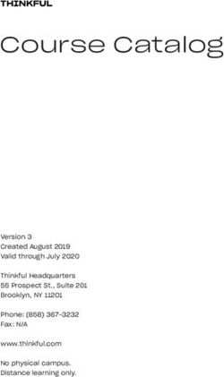 Course Catalog - Version 3 Created August 2019 Valid through July 2020 Thinkful Headquarters 55 Prospect St., Suite 201 Brooklyn, NY 11201 Phone: ...