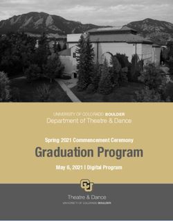 Graduation Program Department of Theatre & Dance - Spring 2021 Commencement Ceremony - University of Colorado Boulder