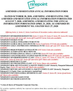 AMENDED AND RESTATED ANNUAL INFORMATION FORM DATED OCTOBER 28, 2020, AMENDING AND RESTATING THE AMENDED AND RESTATED ANNUAL INFORMATION FORM DATED ...