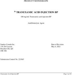 Pr TRANEXAMIC ACID INJECTION BP - PRODUCT MONOGRAPH