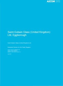 Saint-Gobain Glass (United Kingdom) Ltd, Eggborough - Saint-Gobain Glass (United Kingdom) Ltd Redacted Version for the Public Register