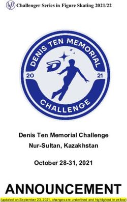 ANNOUNCEMENT Denis Ten Memorial Challenge Nur-Sultan, Kazakhstan October 28-31, 2021 - International Skating Union