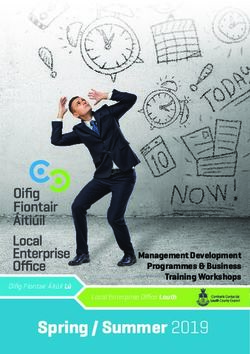 Spring / Summer 2019 Management Development Programmes & Business Training Workshops - Local Enterprise Office