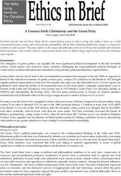 A Greener Faith: Christianity and the Green Party