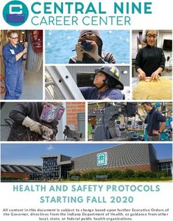 HEALTH AND SAFETY PROTOCOLS STARTING FALL 2020