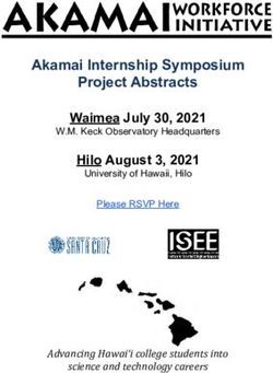Akamai Internship Symposium Project Abstracts - Waimea July 30, 2021 Hilo August 3, 2021
