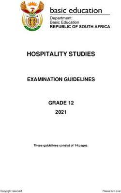 HOSPITALITY STUDIES EXAMINATION GUIDELINES GRADE 12 2021 - Department of Basic Education