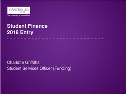 Student Finance 2018 Entry - Charlotte Griffiths Student Services Officer (Funding) - The University of Manchester