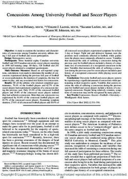 Concussions Among University Football and Soccer Players