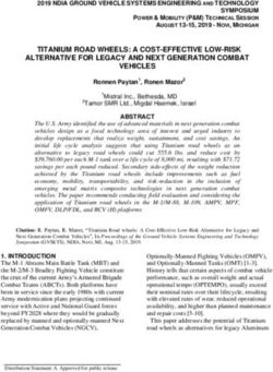 TITANIUM ROAD WHEELS: A COST-EFFECTIVE LOW-RISK ALTERNATIVE FOR LEGACY AND NEXT GENERATION COMBAT VEHICLES