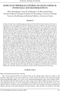 EFFECTS OF FEEDBACK CONTROL ON SLOW CORTICAL POTENTIALS AND RANDOM EVENTS