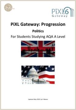 PIXL GATEWAY: PROGRESSION - POLITICS FOR STUDENTS STUDYING AQA A LEVEL