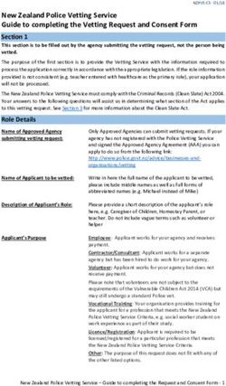 New Zealand Police Vetting Service Guide to completing the Vetting Request and Consent Form