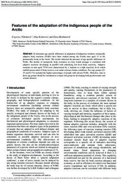 Features of the adaptation of the indigenous people of the Аrctic - SHS Web of Conferences