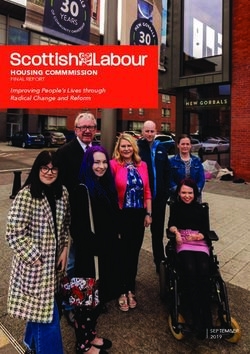 HOUSING COMMMISSION Improving People's Lives through Radical Change and Reform - SEPTEMBER - Scottish Labour
