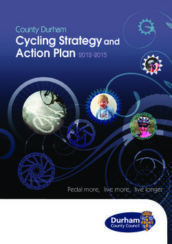 Cycling Strategy and Action Plan 2012-2015 - Pedal more, live more, live longer