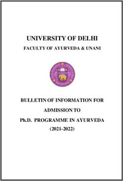 UNIVERSITY OF DELHI - BULLETIN OF INFORMATION FOR ADMISSION TO Ph.D. PROGRAMME IN AYURVEDA - AIIA AYURVEDA