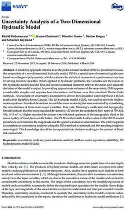 Uncertainty Analysis of a Two-Dimensional Hydraulic Model - MDPI